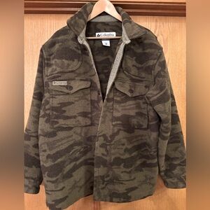 Columbia Wool Blend Camo Jacket, Men’s XL